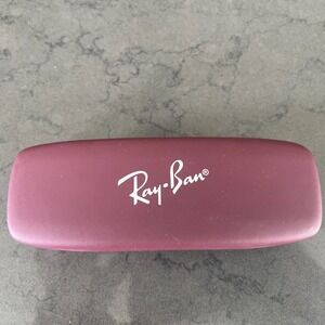 Ray-Ban Maroon Hard Case for Glasses Small Clamshell Excellent